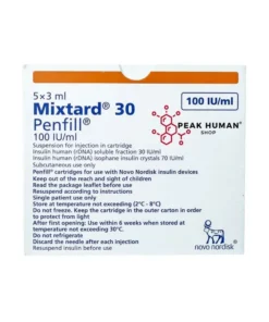 Mixtard 30 100 IU-ml 3 ml - 5 Cartridges