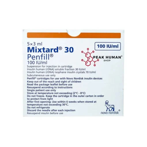 Mixtard 30 100 IU-ml 3 ml - 5 Cartridges