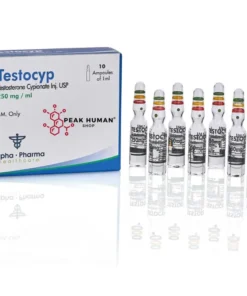 Alternative view of Alpha Pharma  Testocyp Testosterone Cypionate U.S.P. 250 mg/ml