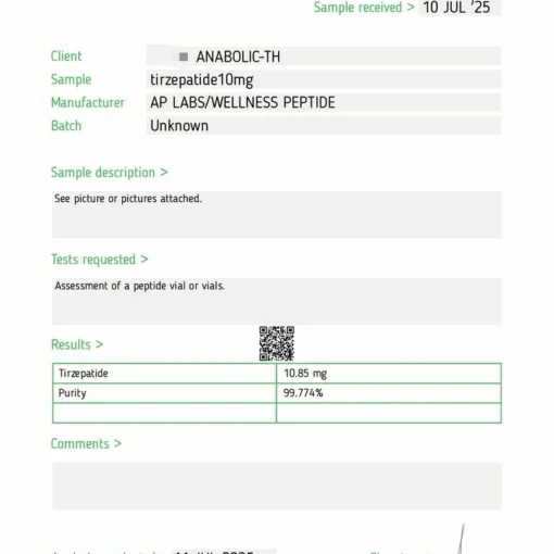 Wellness Peptides Tirzepatide 10mg AP - Image 3