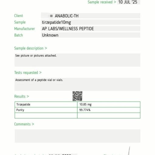Wellness Peptides Tirzepatide 10mg AP - Image 3