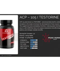 Alternative view of B-TechMax  Testorine ACP-105  20mg / 50tabs