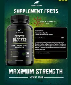 Alternative view of Ox Nutrition Cheater Blocker 30 caps / 90 caps