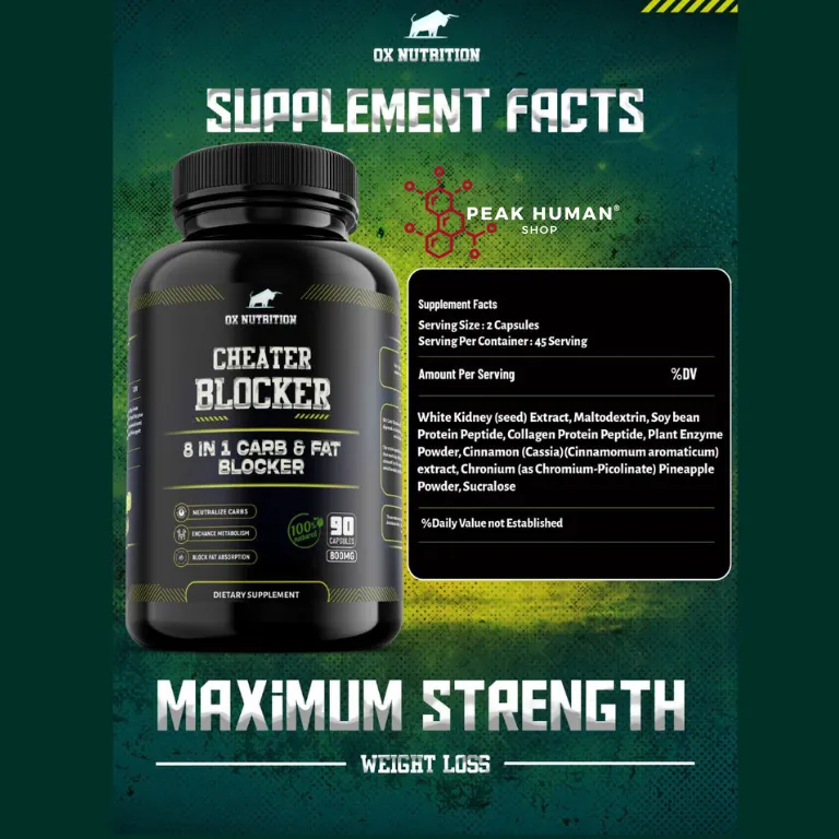 Ox Nutrition Cheater Blocker 30 caps / 90 caps - Image 2