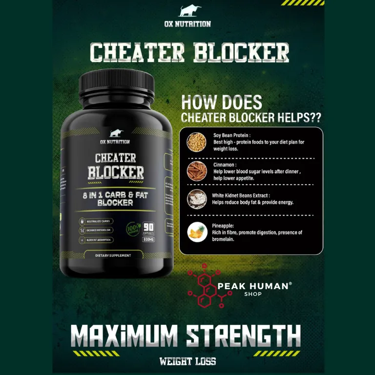 Ox Nutrition Cheater Blocker 30 caps / 90 caps - Image 4