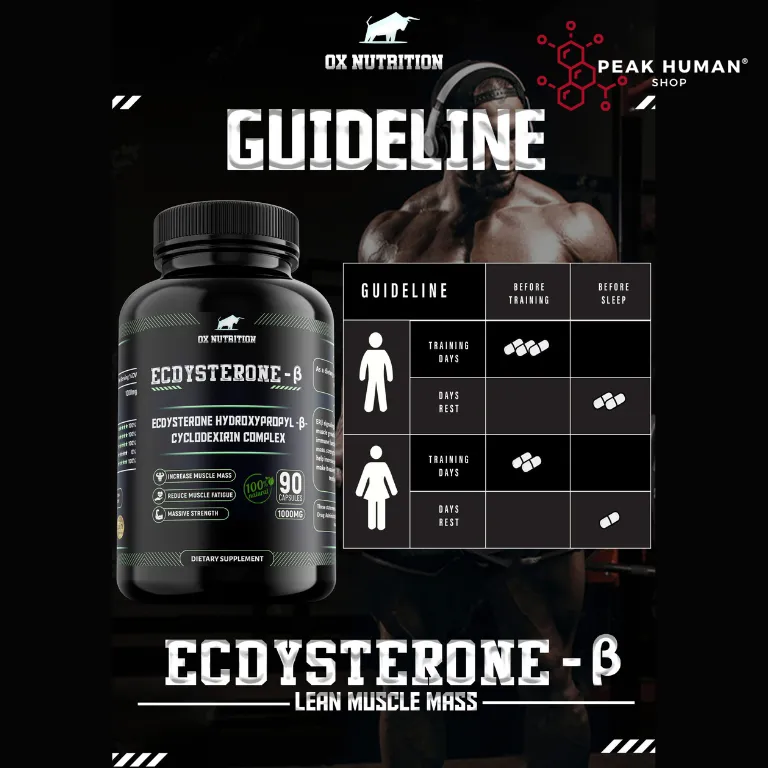 Ox Nutrition Ecdysterone-β 1000mg 30 caps / 90 caps - Image 2