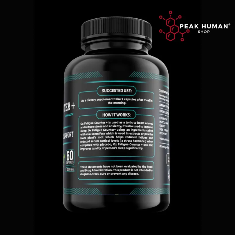 Ox Nutrition Fatigue Counter+ 1000mg 60caps - Image 3