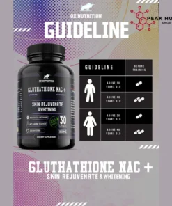 Alternative view of Ox Nutrition Gluthatione Nac+ 800mg 30caps