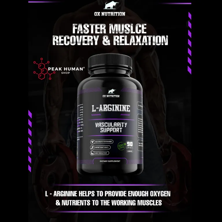 Ox Nutrition L-Arginine 30caps / 90 caps - Image 2