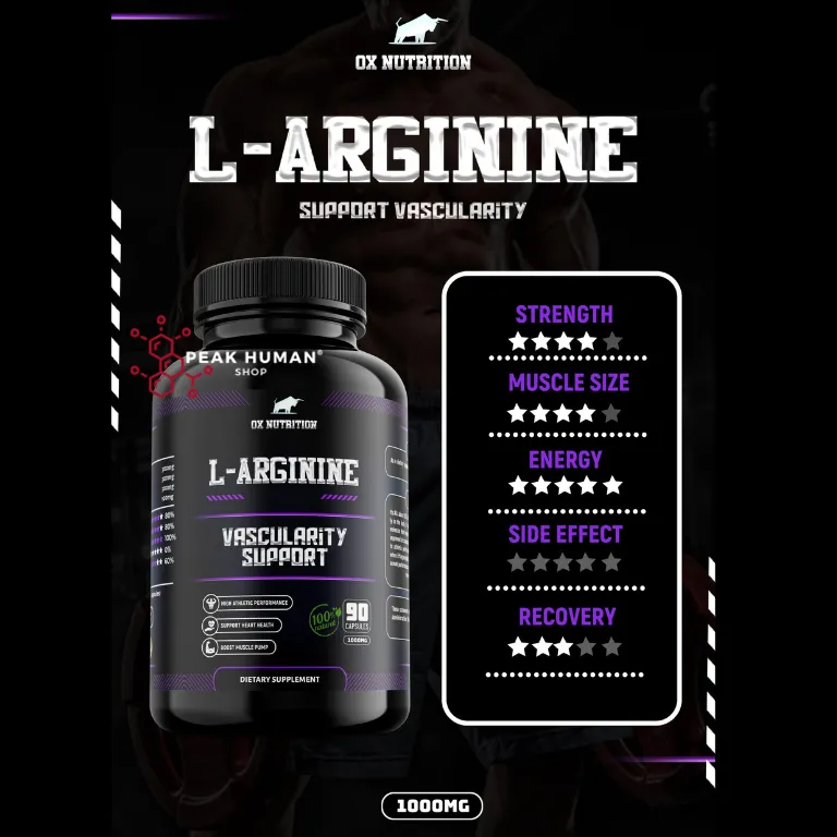 Ox Nutrition L-Arginine 30caps / 90 caps - Image 3