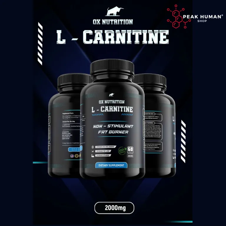 Ox Nutrition L-Carnitine 2000mg 30caps / 60 caps - Image 2
