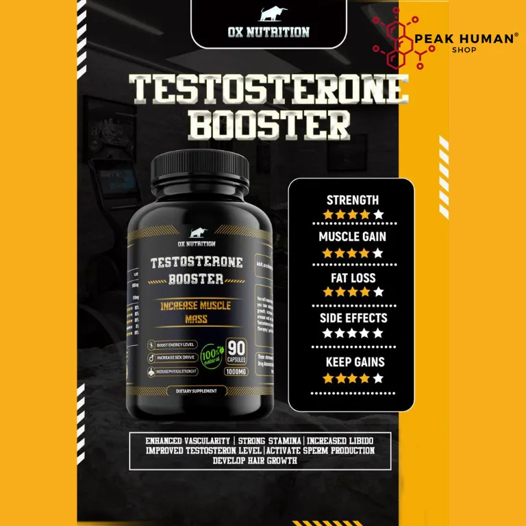 Ox Nutrition Testosterone Booster 30caps / 90 caps - Image 2