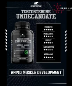 Alternative view of Ox Nutrition Testosterone Undecanoate 80mg 30caps