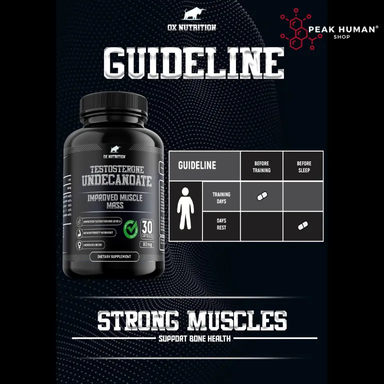 Ox Nutrition Testosterone Undecanoate 80mg 30caps - Image 3