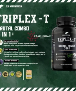 Alternative view of Ox Nutrition Triplex-T 90 caps 1100Mg